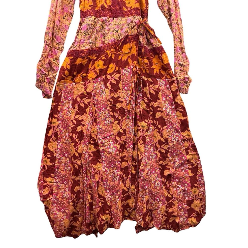 Free People Mexicali Rose Maxi Dress Boho Size Medium Multicolored - Picture 4 of 13